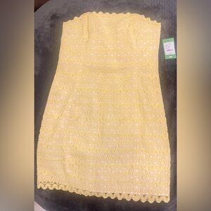 Lilly Pulitzer Lace Dress Strapless Size 8